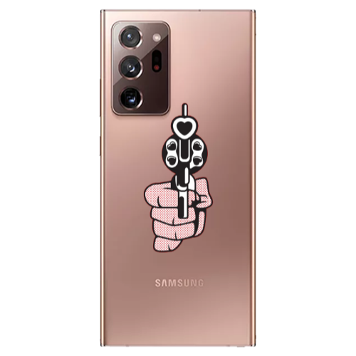 Samsung Note 20 Ultra Heart gun Transparent Silicone TPU Θήκη