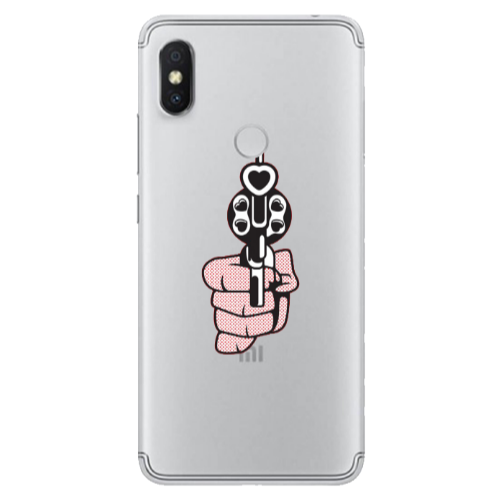 Xiaomi Redmi S2 Heart gun Transparent Silicone TPU Θήκη