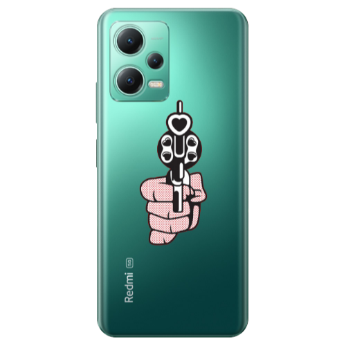 Xiaomi Redmi Note 12 Pro 5G Heart gun Transparent Silicone TPU Θήκη