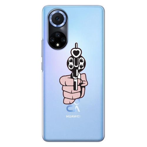 Huawei Nova 9 Heart gun Transparent Silicone TPU Θήκη
