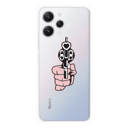 Xiaomi Redmi 12 Heart gun Transparent Silicone TPU Θήκη
