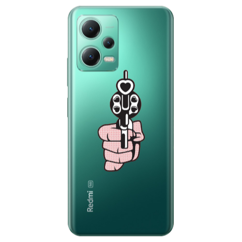 Xiaomi Redmi Note 12 Pro Plus 5G Heart gun Transparent Silicone TPU Θήκη