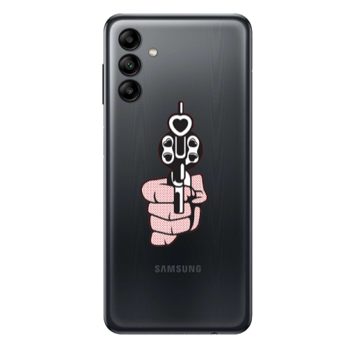 Samsung A13 5G Heart gun Transparent Silicone TPU Θήκη