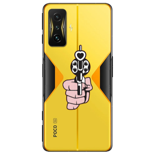 Xiaomi Poco F4 Gt Heart gun Transparent Silicone TPU Θήκη