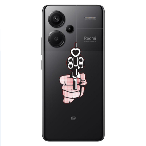 Xiaomi Redmi Note 13 Pro+ 5G  Heart gun Transparent Silicone TPU Θήκη