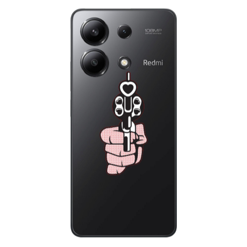 Xiaomi Redmi Note 13 4G Heart gun Transparent Silicone TPU Θήκη