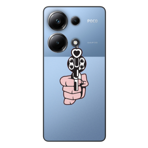 Xiaomi Poco M6 Pro 4G Heart gun Transparent Silicone TPU Θήκη