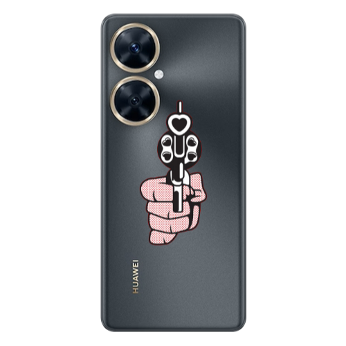Huawei Nova 11i Heart gun Transparent Silicone TPU Θήκη