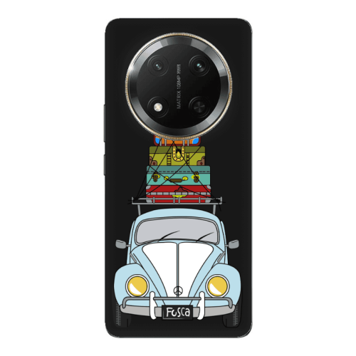 Honor Magic 7 Lite Holiday journey Black Colored Silicone TPU Θήκη