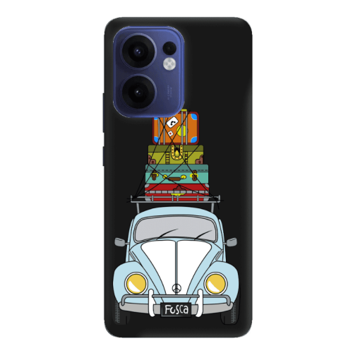 Oppo Reno 13 F Holiday journey Black Colored Silicone TPU Θήκη