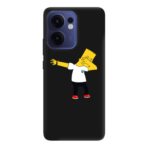 Oppo Reno 13 F Simpsons2 Black Colored Silicone TPU Θήκη