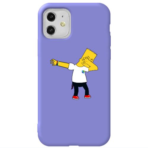 Apple iPhone 11  Simpsons2 Purple Colored Silicone TPU Θήκη
