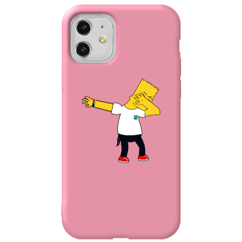 Apple iPhone 11  Simpsons2 Pink Colored Silicone TPU Θήκη