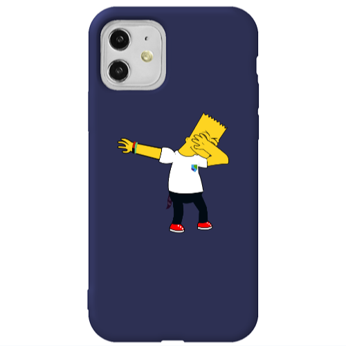 Apple iPhone 11  Simpsons2 Dark blue Colored Silicone TPU Θήκη