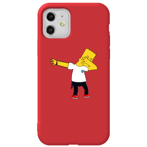 Apple iPhone 11  Simpsons2 Red Colored Silicone TPU Θήκη