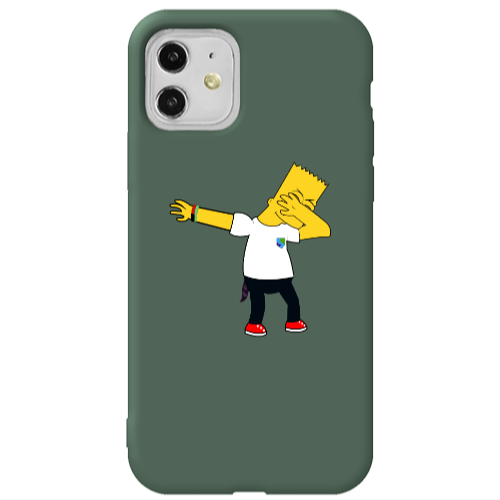 Apple iPhone 11  Simpsons2 Dark Green Colored Silicone TPU Θήκη