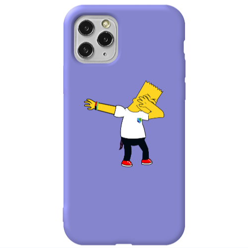 Apple iPhone 11 Pro Simpsons2 Purple Colored Silicone TPU Θήκη