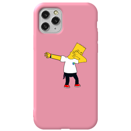 Apple iPhone 11 Pro Simpsons2 Pink Colored Silicone TPU Θήκη