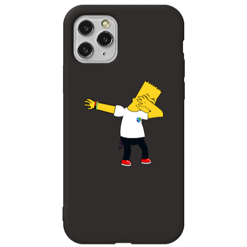 Apple iPhone 11 Pro Simpsons2 Black Colored Silicone TPU Θήκη