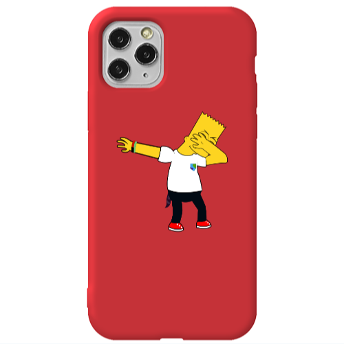 Apple iPhone 11 Pro Simpsons2 Red Colored Silicone TPU Θήκη