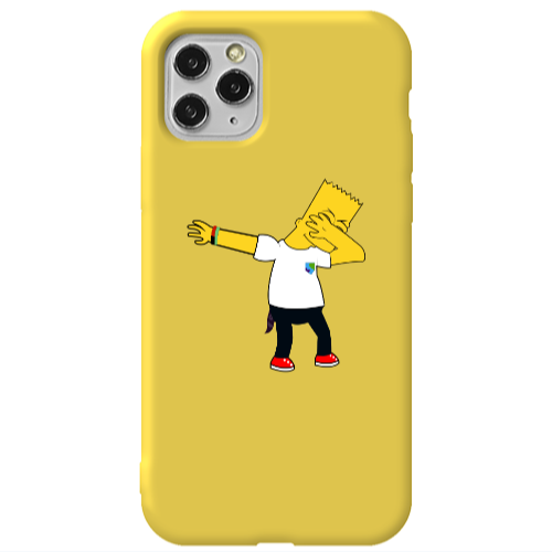 Apple iPhone 11 Pro Simpsons2 Yellow Colored Silicone TPU Θήκη