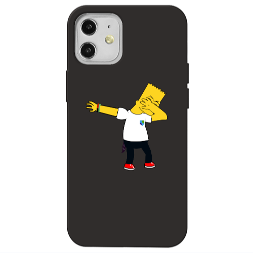 Apple iPhone 12 Simpsons2 Black Colored Silicone TPU Θήκη