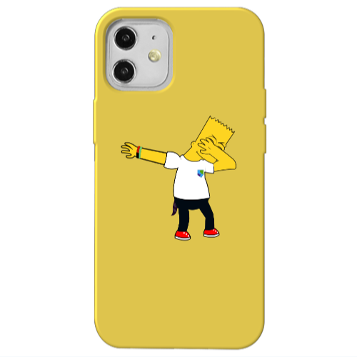 Apple iPhone 12 Simpsons2 Yellow Colored Silicone TPU Θήκη