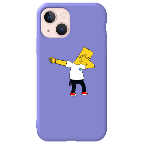Apple iPhone 13 Simpsons2 Purple Colored Silicone TPU Θήκη