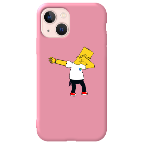 Apple iPhone 13 Simpsons2 Pink Colored Silicone TPU Θήκη