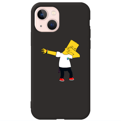 Apple iPhone 13 Simpsons2 Black Colored Silicone TPU Θήκη
