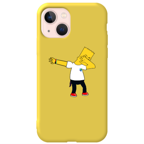 Apple iPhone 13 Simpsons2 Yellow Colored Silicone TPU Θήκη