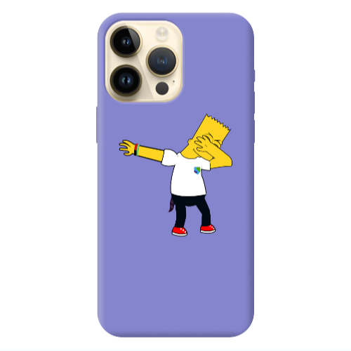 Apple iPhone 13 Pro Max Simpsons2 Purple Colored Silicone TPU Θήκη