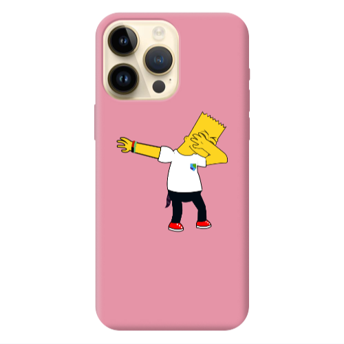 Apple iPhone 13 Pro Max Simpsons2 Pink Colored Silicone TPU Θήκη