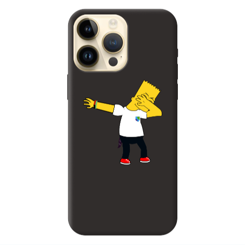 Apple iPhone 13 Pro Max Simpsons2 Black Colored Silicone TPU Θήκη