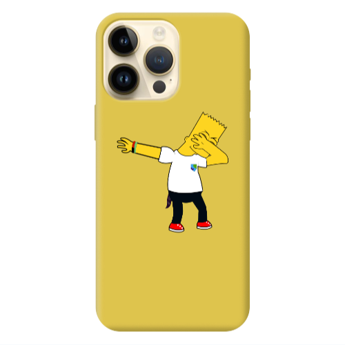 Apple iPhone 13 Pro Max Simpsons2 Yellow Colored Silicone TPU Θήκη