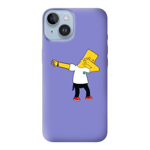 Apple iPhone 14  Simpsons2 Purple Colored Silicone TPU Θήκη