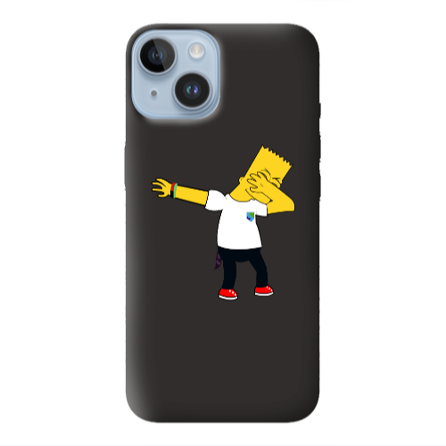 Apple iPhone 14  Simpsons2 Black Colored Silicone TPU Θήκη