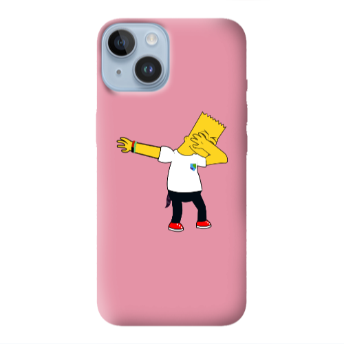 Apple iPhone 14 Plus Simpsons2 Pink Colored Silicone TPU Θήκη