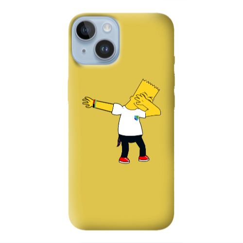 Apple iPhone 14 Plus Simpsons2 Yellow Colored Silicone TPU Θήκη