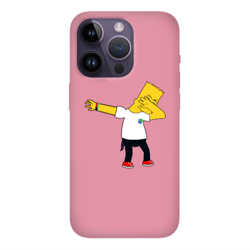 Apple iPhone 14 Pro  Simpsons2 Pink Colored Silicone TPU Θήκη