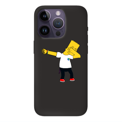 Apple iPhone 14 Pro  Simpsons2 Black Colored Silicone TPU Θήκη
