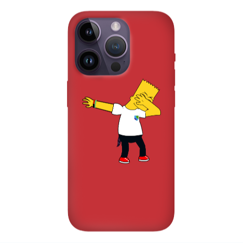 Apple iPhone 14 Pro Max Simpsons2 Red Colored Silicone TPU Θήκη