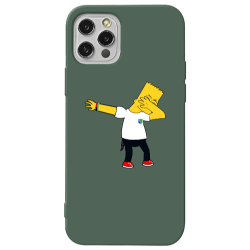 Apple iPhone 13 Pro Simpsons2 Dark Green Colored Silicone TPU Θήκη