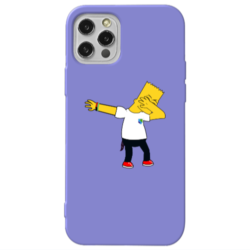 Apple iPhone 12 Pro Simpsons2 Purple Colored Silicone TPU Θήκη