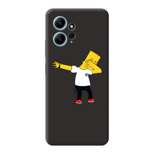 Xiaomi Redmi Note 12 4G Simpsons2 Black Colored Silicone TPU Θήκη
