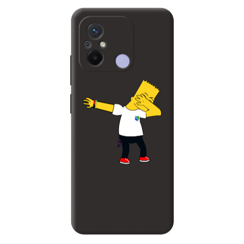 Xiaomi Redmi 12C Simpsons2 Black Colored Silicone TPU Θήκη
