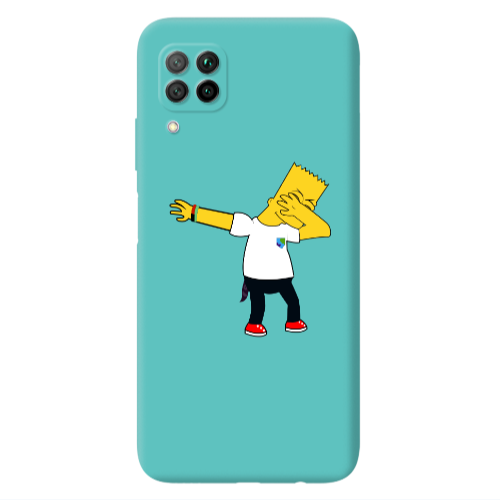 Huawei P40 Lite Simpsons2 Turquoise Colored Silicone TPU Θήκη