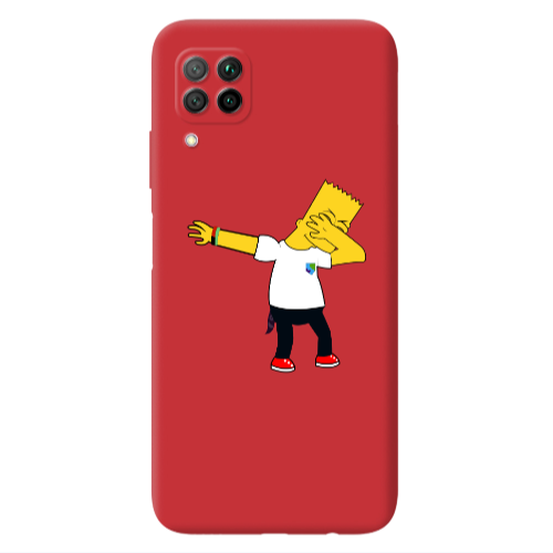 Huawei P40 Lite Simpsons2 Red Colored Silicone TPU Θήκη