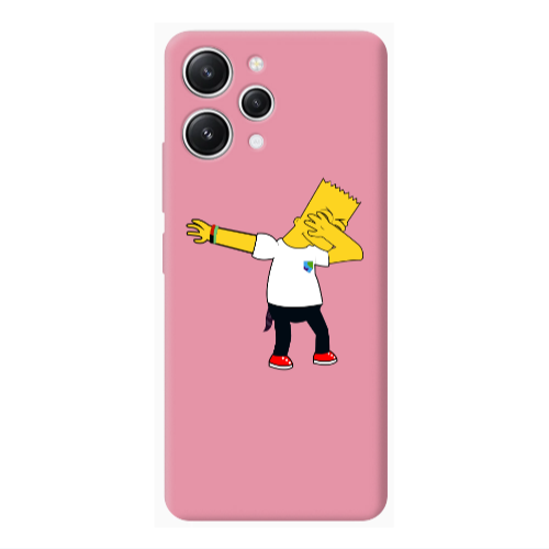 Xiaomi Redmi 12 Simpsons2 Pink Colored Silicone TPU Θήκη