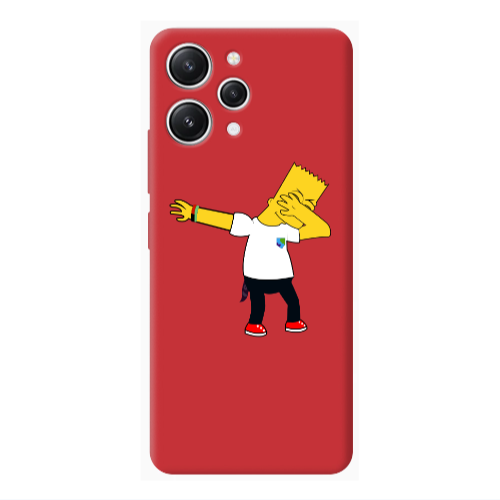Xiaomi Redmi 12 Simpsons2 Red Colored Silicone TPU Θήκη